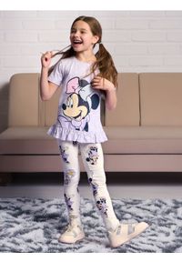 Sinsay - Legginsy 2 pack Myszka Minnie - fioletowy. Kolor: fioletowy. Wzór: motyw z bajki