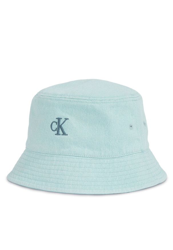 Calvin Klein Kapelusz Embro Monogram Denim Bucket Hat LV04K5021G Błękitny. Kolor: niebieski. Materiał: bawełna