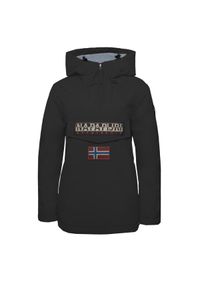 Damska kurtka wodoodporna Napapijri Rainforest. Kolor: czarny. Materiał: softshell. Sport: turystyka piesza #1