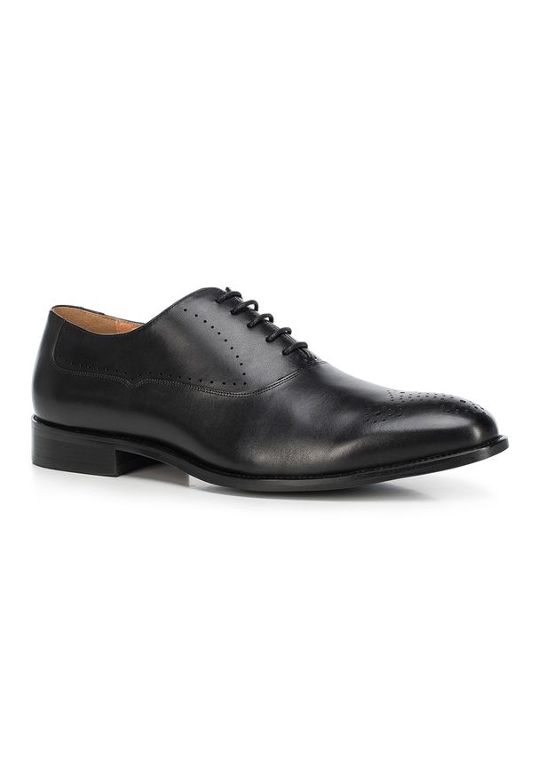 Czarne buty wizytowe Wittchen eleganckie, z aplikacjami, na wiosnę