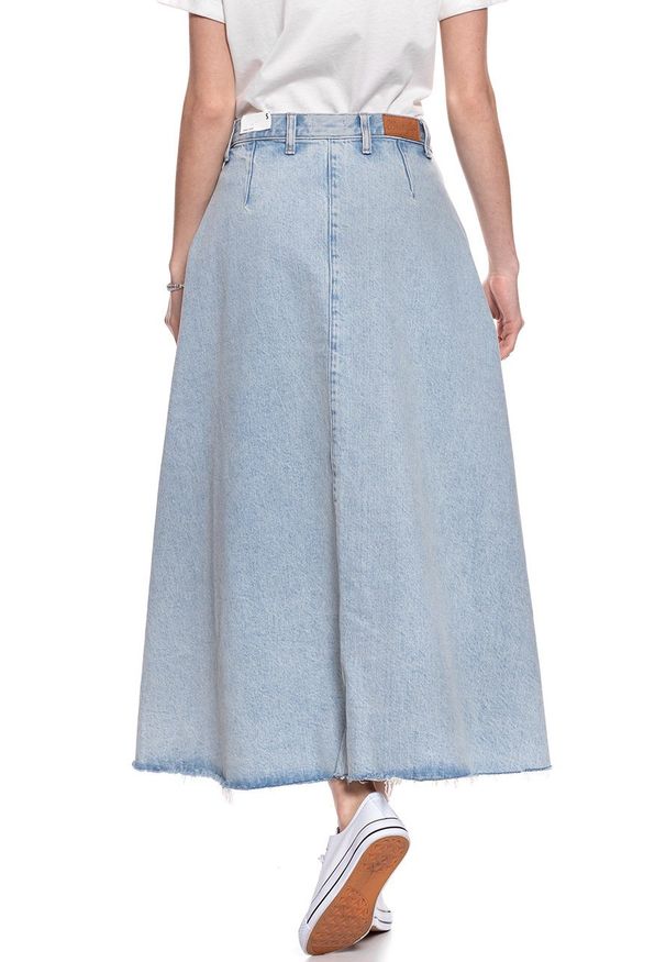 Wrangler - SPÓDNICA JEANSOWA WRANGLER LONG SKIRT WINTER BLEACH W263WJ10B 112128021. Materiał: jeans