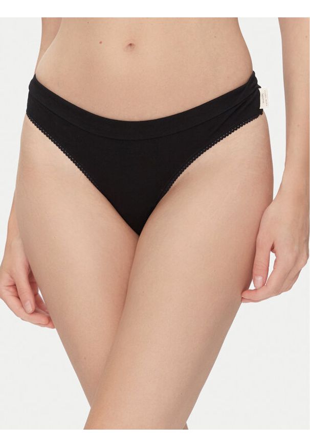 YSABEL MORA Stringi 10071 Czarny. Kolor: czarny. Materiał: bawełna