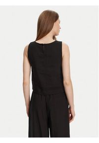 Marella Top Terni 2513161055 Czarny Regular Fit. Kolor: czarny. Materiał: wiskoza, len #3