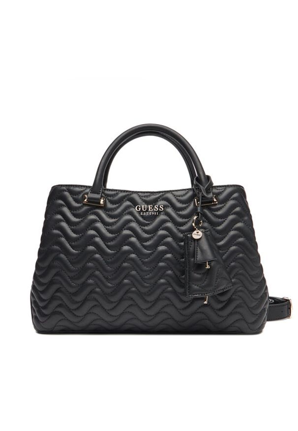 Guess Torebka Melisandra HWQG96 53070 Czarny. Kolor: czarny. Materiał: skórzane