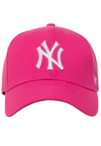 Czapka z daszkiem dla dorosłych 47 Brand New York Yankees. Kolor: różowy. Materiał: wełna, akryl #2