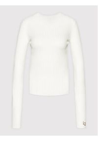 Liviana Conti Sweter F1WF11 Beżowy Slim Fit. Kolor: beżowy. Materiał: wiskoza