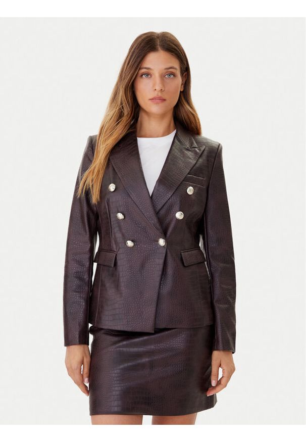 JOOP! Marynarka 58 254J58Jaidyn 30048908 Brązowy Slim Fit. Kolor: brązowy. Materiał: skóra