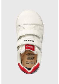 Geox sneakersy dziecięce x Disney kolor biały. Kolor: biały. Materiał: skóra, guma. Wzór: motyw z bajki #4