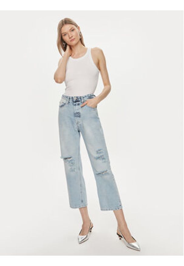 Please Jeansy P70UCJGW7U Niebieski Straight Fit. Kolor: niebieski