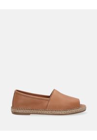 Venezia - BRĄZOWE ESPADRYLE C610 COCONUT. Kolor: brązowy. Materiał: materiał, syntetyk, skóra. Obcas: na obcasie. Wysokość obcasa: średni #1