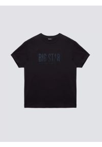 Big-Star - Koszulka męska z logo BIG STAR czarna Melsar 906. Okazja: na imprezę, na spacer. Kolor: czarny. Materiał: dzianina. Długość rękawa: krótki rękaw. Długość: krótkie. Wzór: nadruk. Styl: wizytowy