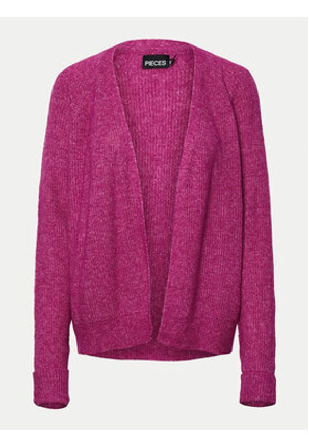 Pieces Kardigan Ellen 17150955 Różowy Regular Fit. Kolor: różowy. Materiał: syntetyk