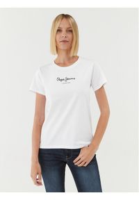 Pepe Jeans T-Shirt Wendys PL505710 Biały Regular Fit. Kolor: biały. Materiał: bawełna