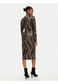 Versace Jeans Couture Sukienka codzienna 77HAO9B0 Czarny Slim Fit. Okazja: na co dzień. Kolor: czarny. Materiał: wiskoza. Typ sukienki: proste. Styl: casual