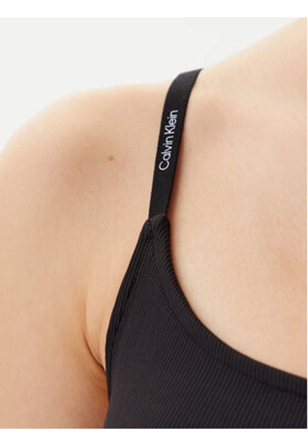 Calvin Klein Jeans Top Logo J20J225312 Czarny Slim Fit. Kolor: czarny. Materiał: syntetyk