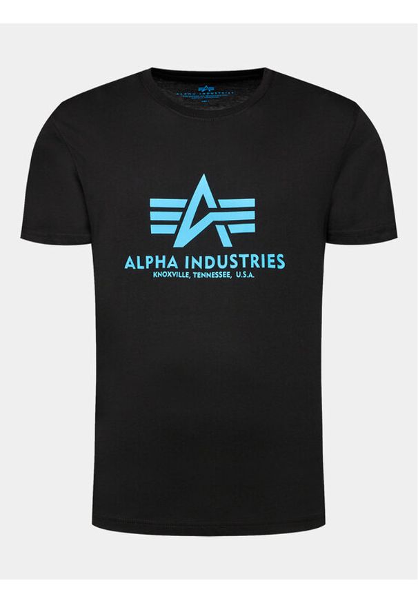 Alpha Industries T-Shirt Basic 100501 Czarny Regular Fit. Kolor: czarny. Materiał: bawełna