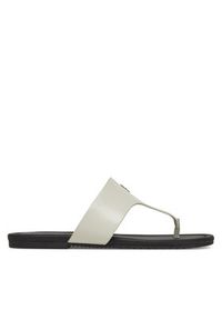Calvin Klein Jeans Japonki Flat Sandal Toepost Mg YW0YW01691 Biały. Kolor: biały. Materiał: skóra #6
