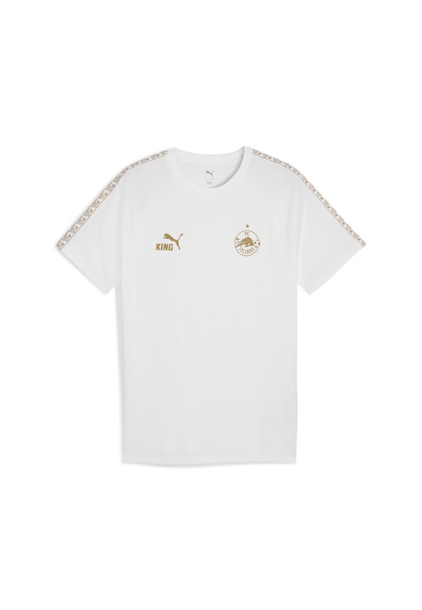 Puma - Męska koszulka FC Red Bull Salzburg KING PUMA. Kolor: beżowy, biały, wielokolorowy. Sport: bieganie