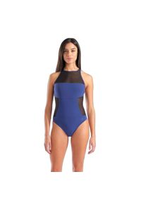Damski kostium kąpielowy 1-częściowy Arena Mesh Panels. Kolor: niebieski. Materiał: mesh #1