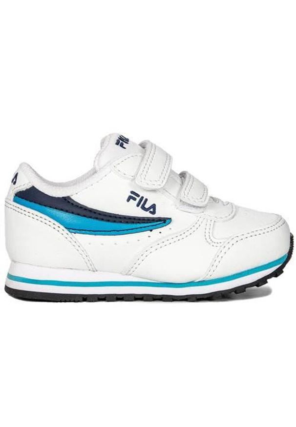 Buty do chodzenia niemowlęce Fila Orbit Velcro Infants. Zapięcie: rzepy. Kolor: wielokolorowy, biały. Materiał: syntetyk, materiał. Szerokość cholewki: normalna. Sport: turystyka piesza