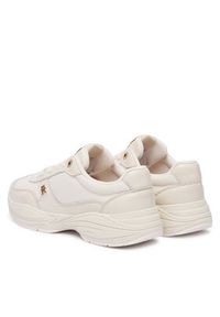 TOMMY HILFIGER - Tommy Hilfiger Sneakersy Modern Runner Shiny Leather FW0FW09413 Beżowy. Kolor: beżowy. Materiał: skóra #4
