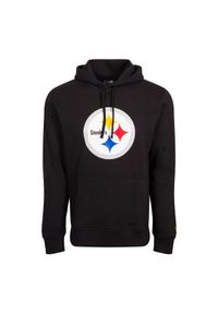 New Era - Bluza z kapturem Steelers NFL. Typ kołnierza: kaptur. Kolor: czarny #1