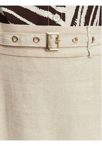 Guess Spódnica midi W6GD69 W2092 Beżowy jasny Regular Fit. Kolor: beżowy. Materiał: len #5
