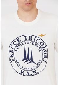 Aeronautica Militare - AERONAUTICA MILITARE Biały t-shirt męski. Kolor: biały. Długość rękawa: krótki rękaw. Długość: krótkie. Wzór: haft #6