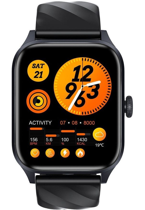 Apgo nie pęka - Smartwatch Weofly Active czarny. Rodzaj zegarka: smartwatch. Kolor: czarny