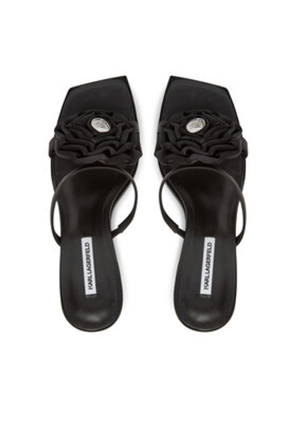 Karl Lagerfeld - KARL LAGERFELD Klapki Karmel KL33624 Czarny. Kolor: czarny. Materiał: skóra