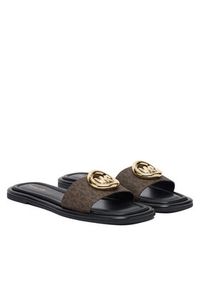 MICHAEL Michael Kors Klapki Milan 40F5MLFS1B Brązowy. Kolor: brązowy. Materiał: skóra #2