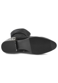 Czarne Botki S.Barski Buty Damskie Zapinane Na Suwak. Okazja: na co dzień. Kolor: czarny. Materiał: materiał. Szerokość cholewki: normalna. Obcas: na obcasie. Styl: casual, glamour. Wysokość obcasa: niski #6