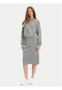 United Colors of Benetton - United Colors Of Benetton Spódnica midi 39BLD000E Szary Regular Fit. Kolor: szary. Materiał: bawełna #3