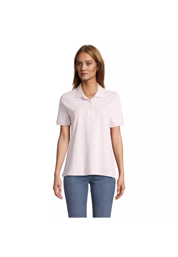 SOL'S - Damska koszulka polo Sol's Pacific. Okazja: na co dzień. Typ kołnierza: polo. Kolor: różowy. Styl: casual, elegancki