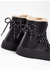 bonprix - Wysokie sneakersy na platformie. Kolor: czarny. Wzór: aplikacja. Obcas: na platformie #3