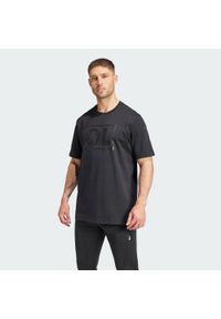Adidas - Koszulka Olympique Lyonnais Seasonal. Kolor: czarny. Materiał: dzianina. Sport: piłka nożna