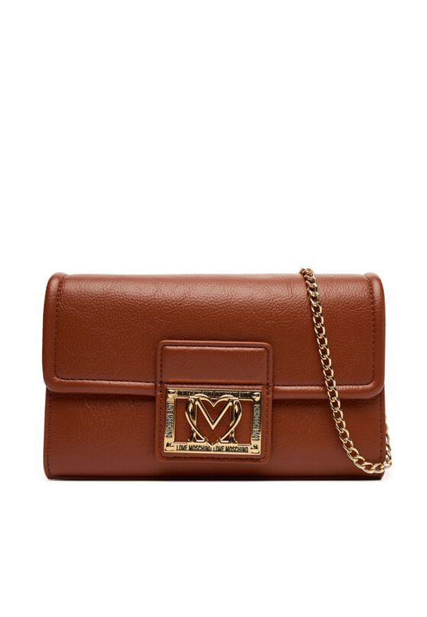 Love Moschino - LOVE MOSCHINO Torebka JC4093PP1NLI0312 Brązowy. Kolor: brązowy. Materiał: skórzane