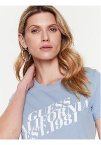 Guess T-Shirt Aurelia W3RI26 JA914 Niebieski Regular Fit. Kolor: niebieski. Materiał: bawełna