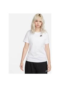 Koszulka sportowa damska Nike Nsw Club Ss. Kolor: biały. Długość rękawa: krótki rękaw. Długość: krótkie