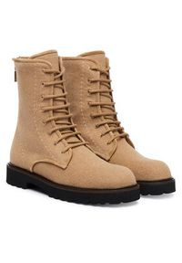 Max Mara Trzewiki Bakerzipwk 2524796012600 Brązowy. Kolor: brązowy. Materiał: materiał