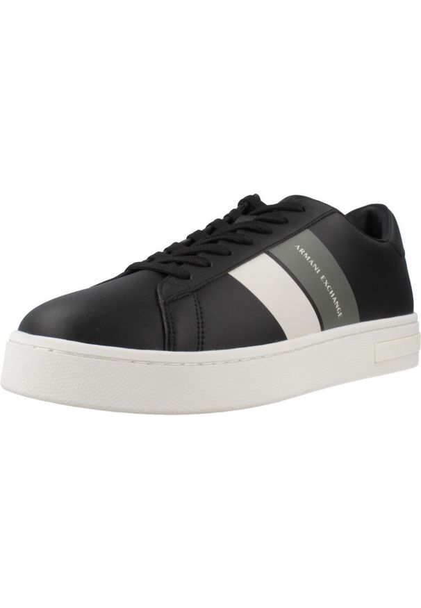 Armani Exchange - Kapcie ARMANI EXCHANGE LONDON Czarny. Kolor: czarny. Materiał: syntetyk, tkanina. Sport: turystyka piesza