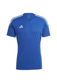 Adidas - Koszulka męska adidas Tiro 23 League Jersey. Kolor: biały, wielokolorowy, niebieski. Materiał: jersey