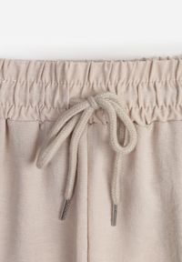 Born2be - Beżowe Spodnie Luźne z Kieszeniami i Gumką w Talii oraz Sznurkiem Enivia. Okazja: na co dzień. Kolor: beżowy. Styl: casual, elegancki #8