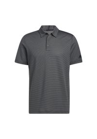 Adidas - Ottoman Stripe Polo Shirt. Typ kołnierza: polo. Kolor: czarny, szary, wielokolorowy. Materiał: materiał. Styl: sportowy