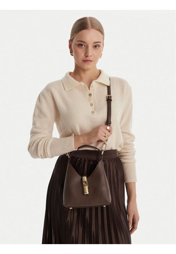 Furla Torebka Iride Mini WE00876 ARE000 KH 4284S Brązowy. Kolor: brązowy. Materiał: skórzane