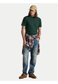 Polo Ralph Lauren T-Shirt 710671438460 Zielony Custom Slim Fit. Typ kołnierza: polo. Kolor: zielony. Materiał: bawełna #5