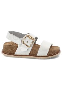 Białe Sandały Yokono Stylowe Obuwie Damskie Na Solidnej Podeszwie. Okazja: na spacer, na co dzień. Zapięcie: klamry. Kolor: biały. Materiał: skóra, materiał. Sezon: lato. Obcas: na platformie. Styl: elegancki #2