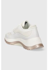 Calvin Klein sneakersy 2 PIECE SOLE RUNNER LACE UP kolor biały HW0HW01640. Nosek buta: okrągły. Zapięcie: sznurówki. Kolor: biały. Materiał: poliester, guma. Obcas: na platformie #5