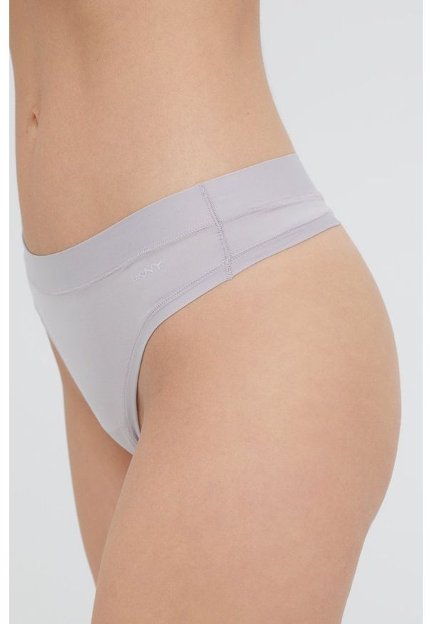 DKNY - Dkny stringi kolor szary. Kolor: szary