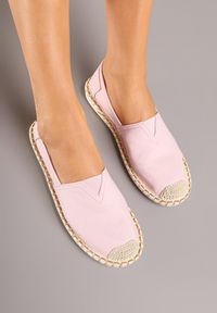 Born2be - Różowe Espadryle Ozdobione Plecionką Natimeire. Okazja: na spacer. Kolor: różowy. Wzór: aplikacja. Sezon: lato. Styl: klasyczny #3